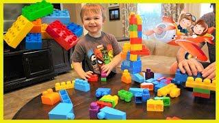 Kids playing with blocks building | Having fun playing with mega bloks