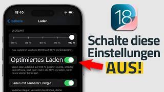 iOS 18 Einstellungen, die du SOFORT abschalten solltest