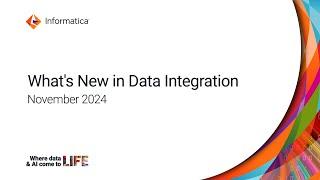 What's New in Data Integration - November 2024