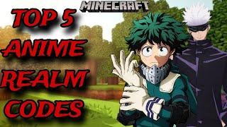 *NEW* TOP 5 BEST ANIME REALM CODES FOR MINECRAFT BEDROCK EDITION!