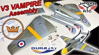 NEW! Durafly Vampire V3 Unboxing and HOW TO BUILD Review Video 70mm EDF Jet  @HobbyKingOfficial