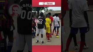 FOOTBALL TRAINING ON A CONCRETED FLOOR