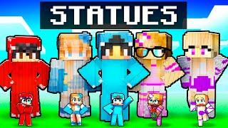 Minecraft CRAZY FAN GIRL FRIEND STATUE House Battle!