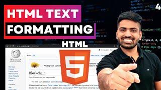 HTML Course Beginner to Advance | HTML Text Formatting | Heading | Web Development Course #4