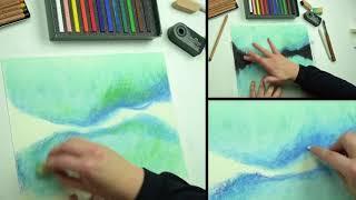 Faber Castell   Abstract drawing with Pitt pastel pencils and Polychromos artists' pastels