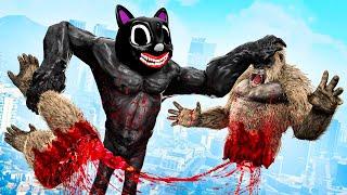 KING KONG VS MUSCLE CARTOON CAT! Garry's Mod Sandbox!