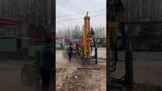 Four-wheel towed water well drilling rig, easily done below 280 meters.