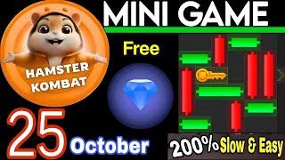 25 October  Puzzle Trick: P2E Hamster Kombat key MiniGame Solved, slow step by step! 