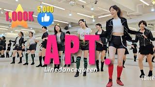 APT. Line Dance l Improver l Linedancequeen l ROSÉ l Bruno Mars l apt linedance l 아파트라인댄스