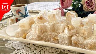 Turkish Delight Recipe, Easy and Practical Starch-Based Sweets, Lezzet Gecidi