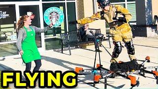 Real Life Hoverboard Aircraft & Flying Machine - Human Flight on Road & Through City