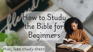 Bible Study Made EASY For Beginners in 2024