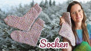 #199 Hexagon Socken häkeln | Anleitung | DIY | #kathrinchenkirschblüte