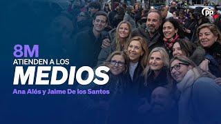 Ana Alós y Jaime De los Santos atienden a los medios en Madrid.