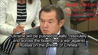 US is militarizing Ukraine to invade Russia. Sergei Glazyev