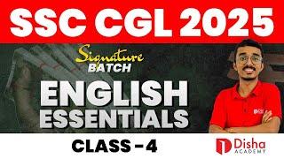 SSC CGL 2025 | SIGNATURE BATCH️| ENGLISH ESSENTIALS | Class No 4 #ssc #ssccgl