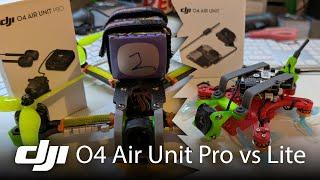 DJI O4 Air Unit Pro Vs Lite Cinematic FPV Drone Footage Comparison on Custom Build Drones