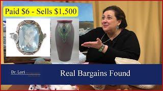 Real Bargains Found Thrift Shopping | Trifari Costume Jewelry, Rookwood Pottery, Folk Art - Dr. Lori