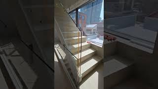 프레임 없는 실내유리난간 #유리난간 #강화유리난간 #실내유리난간