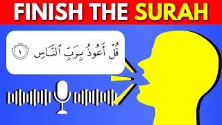 Finish The Surah Challenge - Islamic Quiz