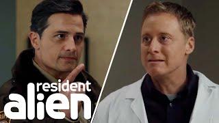 Harry Faces Off with Joseph the Grey Alien | Resident Alien (S3 E1) | SYFY