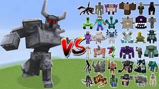 Ferrous Wroughtnaut vs All Minecraft Bosses - Minecraft Mob Battle