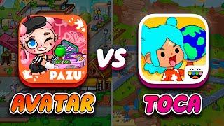 AVATAR WORLD vs TOCA BOCA WORLD  PAZU vs TOCA LIFE!