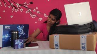 Infosys | how i entered to the infosys world| unboxing laptop | welcome kit items| in malayalam