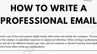 How to write Professional emails? Email Writing skills || Draft An Email || Electronic mail