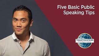 Five Basic Public Speaking Tips