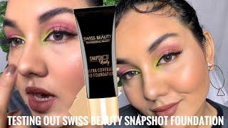 TESTING OUT *NEW SWISS BEAUTY SNAPSHOT READY ULTRA COVERAGE FOUNDATION + WEAR TEST
