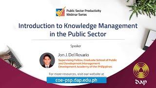 Introduction to Knowledge Management in the Public Sector