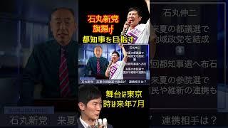 @samejimatimes 石丸新党旗揚げへ　#石丸伸二　#斎藤元彦　#玉木雄一郎　#都議選　#鮫島タイムス