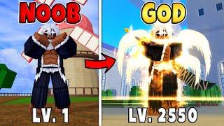 Noob to Pro Level 1 to Max Level 2550 and Obtaining Godhuman & Awakeing Angel V4 in Blox Fruits!