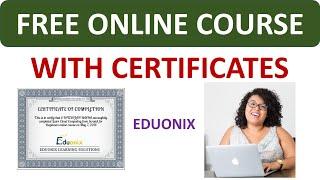 Eduonix free online courses with certificates | Eduonix Courses Free | @Eduonix Learning Solutions