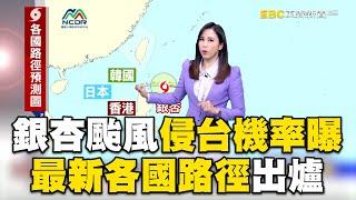 銀杏颱風侵台機率曝！「不確定性仍大」最新各國路徑出爐@newsebc