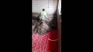 How to lay floor screed, , installing floor screed, underfloor heating screeding