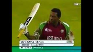 CHRIS GAYLE 1st century in T20 Cricket (117 of 57)vs SA.2007