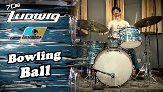 70s Ludwig Classic Drum Kit - "Bowling Ball" Blue Oyster