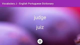 English - Portuguese Dictionary - Vocabulary J