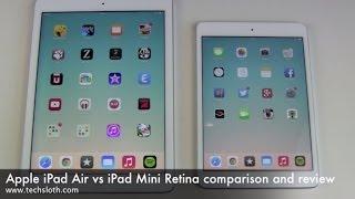 Apple iPad Air vs iPad Mini Retina comparison and review