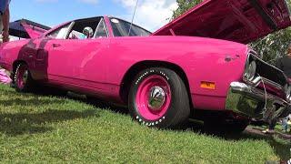 1 of 44 Panther Pink 1970 Plymouth RoadRunner Mopar Muscle Car Samspace81 vlog Adirondack Nationals