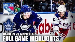 New York Rangers vs. Toronto Maple Leafs | Full Game Highlights | ESPN NHL