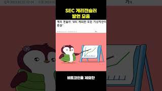 SEC 게리겐슬러 발언! 친암호화폐로 가나?