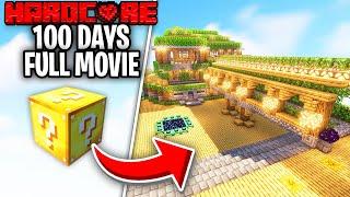 I Survived 100 Days on One Block Lucky Block in Minecraft Hardcore! [FULL MOVIE]