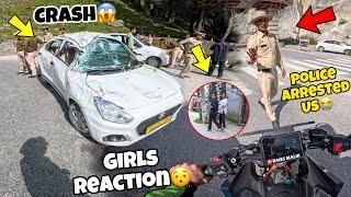 Live Accident of Car|| Manali Police arrested us|| Girls Reaction on Zx10r