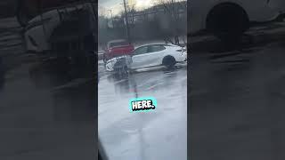 Shopping Carts Crash Into Car  #shorts