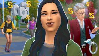 Can my sim scam her way into the elder sims will? // Sims 4 inheritance challenge