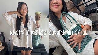 Trying on some new bags.. & WHAT’S IN MY BAG | Goyard Mini Anjou Edition