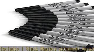 SHARPIE Permanent Markers, Ultra Fine Point, Black, 12 Count